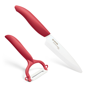 Picture of 4.5" Ceramic Utility and Y Peeler Set - Red