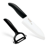 Picture of 5.5" Ceramic Santoku Knife and Ceramic Y Peeler Set - Black