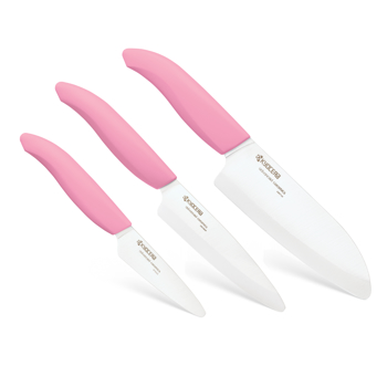 Picture of 5.5" Santoku , 4.5" Utility, 3" Paring - Pink