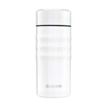 Picture of 12 oz Twist Top Ceramic Insulated Travel Mug - Pearl White