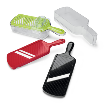 Picture of Multi-Slicer Set: Adjustable Mandoline Slicer, Julienne Slicer, Grater and Storage Container