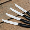 Picture of 4-Piece Micro-Serrated Ceramic Steak Knife Set - Black/White