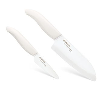 Picture of Revolution 2 Piece Ceramic Knife Gift Set - White 5.5" Santoku 3" Paring