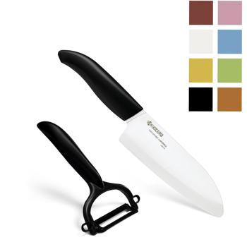 Picture of 5.5" Ceramic Santoku Knife and Ceramic Y Peeler Set