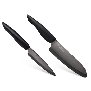 Picture of INNOVATIONblack® 2-Piece Ceramic Kitchen Knife Set - 6" Chefs and 4.5" Utility