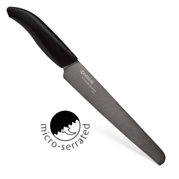 Picture of Revolution Ceramic 7" Serrated Bread/Slicing Knife - Black