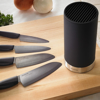 Picture of INNOVATIONblack® 5-Piece Black Universal Block Set with 4 Ceramic Kitchen Knives (7", 5.5",5", 4.5")