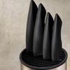 Picture of INNOVATIONblack® 5-Piece Black Universal Block Set with 4 Ceramic Kitchen Knives (7", 5.5",5", 4.5")