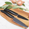 Picture of 5 Piece Stainless Steel Block Set with 4 Black Revolution Ceramic Knives (7", 5.5",4.5", 3")