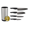 Picture of INNOVATIONblack® 5-Piece Stainless Steel Block Set with 4 Ceramic Kitchen Knives (7", 5.5",5", 4.5")